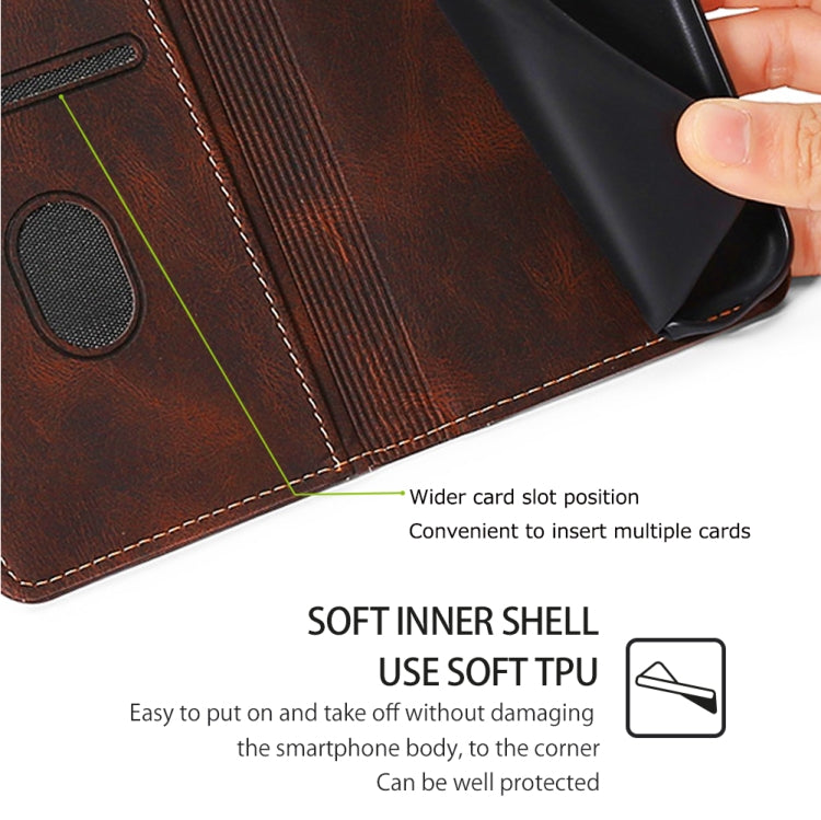 For Huawei nova 12 5G Skin Feel Magnetic Buckle Leather Phone Case