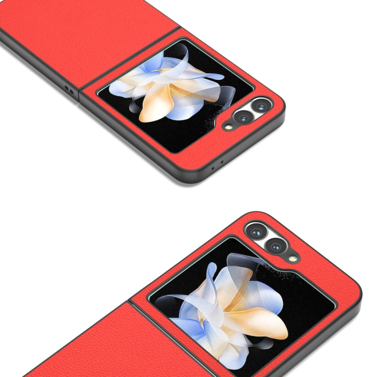 For Samsung Galaxy Z Flip6 / Flip7 FE ABEEL Genuine Leather Luolai Series Phone Case