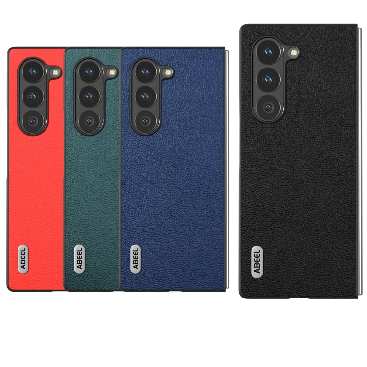 For Samsung Galaxy Z Fold6 ABEEL Genuine Leather Luolai Series Phone Case