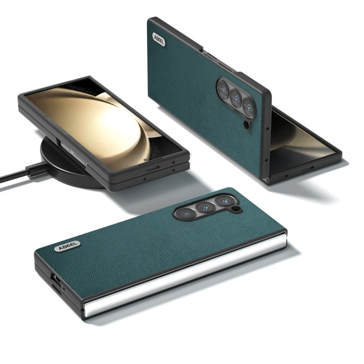 For Samsung Galaxy Z Fold6 ABEEL Genuine Leather Luolai Series Phone Case