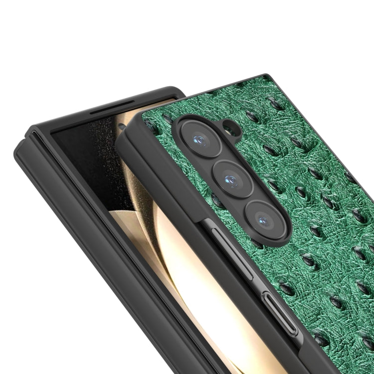 For Samsung Galaxy Z Fold6 ABEEL Genuine Leather Ostrich Texture Phone Case