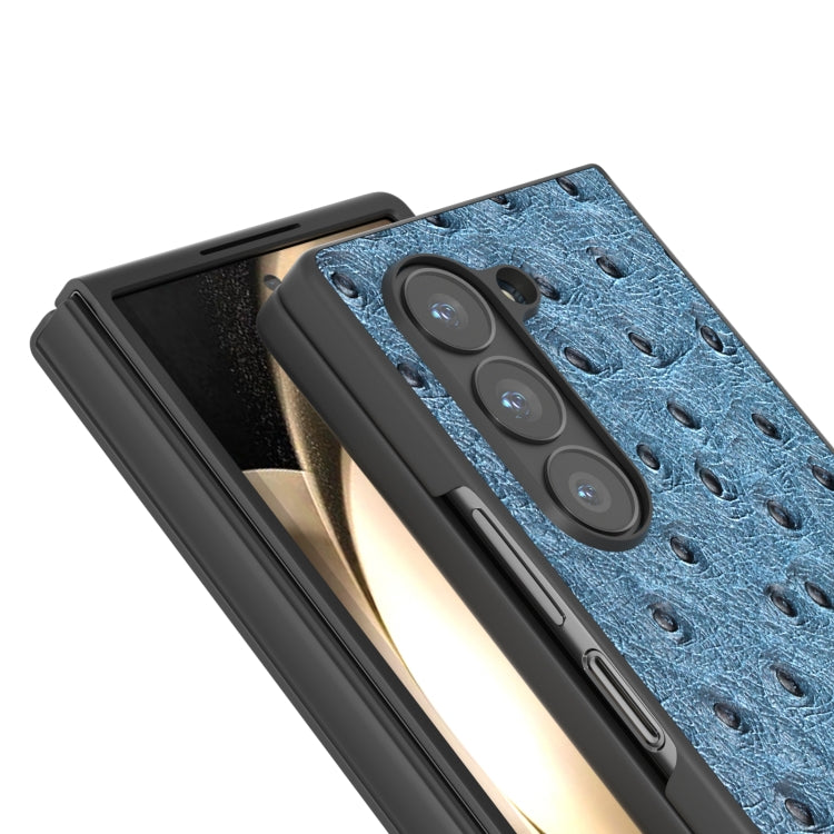 For Samsung Galaxy Z Fold6 ABEEL Genuine Leather Ostrich Texture Phone Case