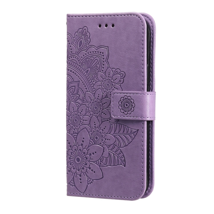 For Realme C65 4G Seven-petal Flowers Embossing Leather Phone Case
