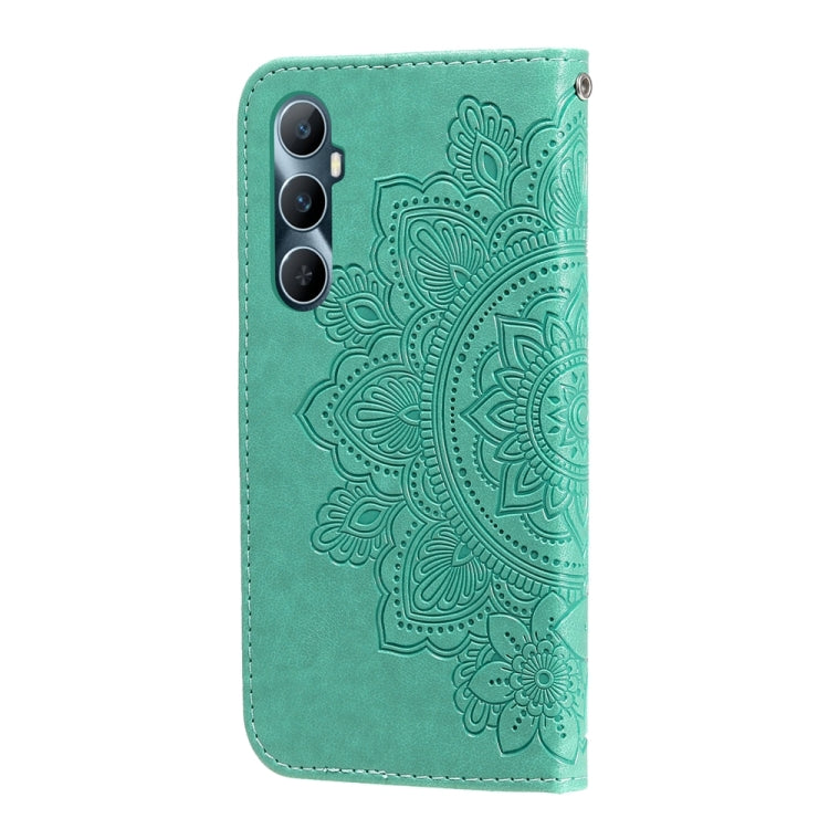 For Realme C65 4G Seven-petal Flowers Embossing Leather Phone Case