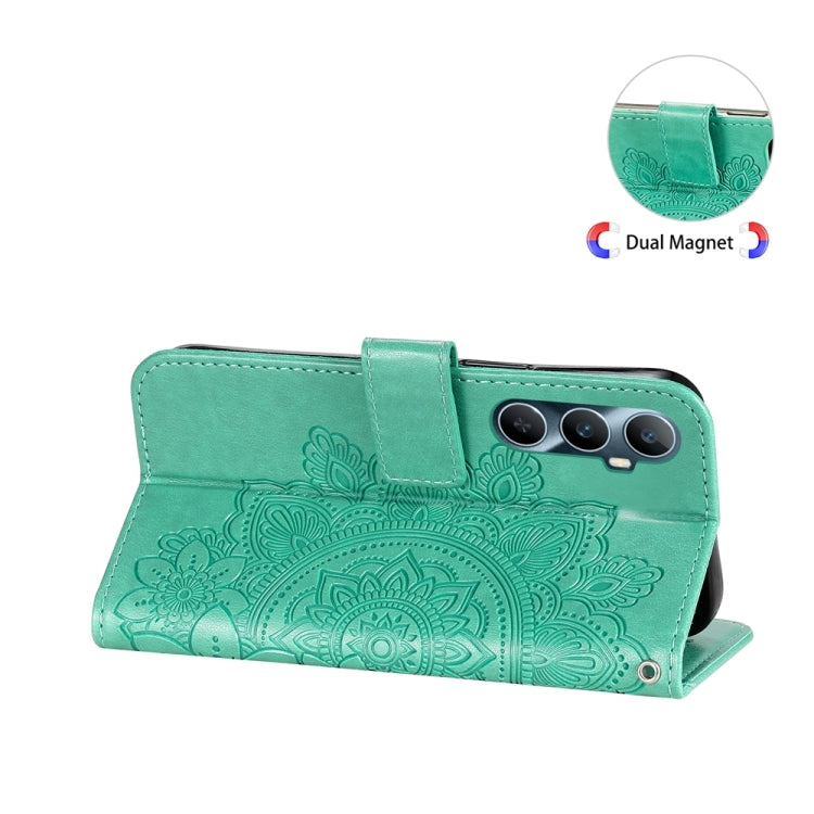 For Realme C65 4G Seven-petal Flowers Embossing Leather Phone Case
