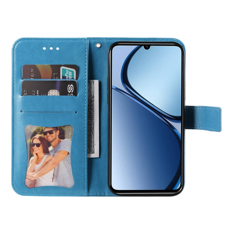 For Realme C63 / C61  / Note 60 Seven-petal Flowers Embossing Leather Phone Case