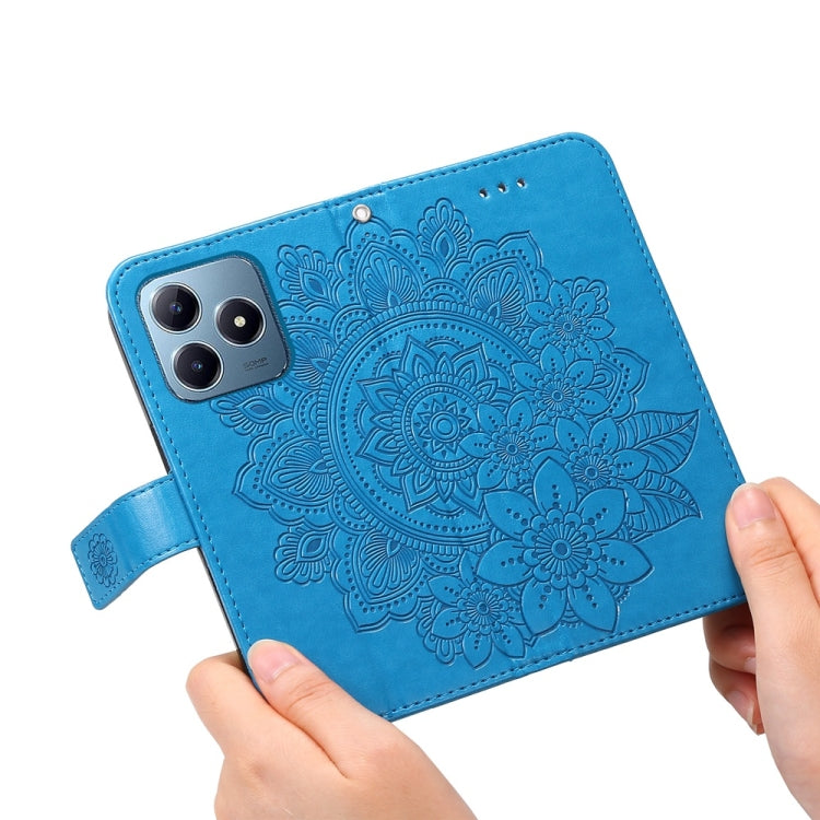 For Realme C63 / C61  / Note 60 Seven-petal Flowers Embossing Leather Phone Case