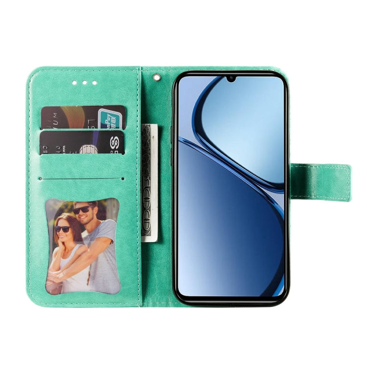 For Realme C63 / C61  / Note 60 Seven-petal Flowers Embossing Leather Phone Case