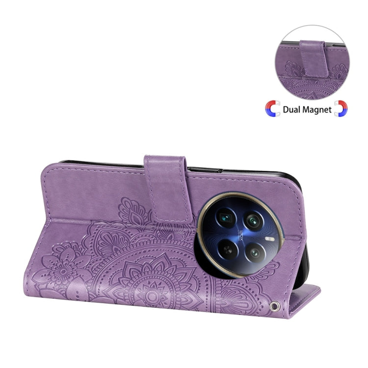 For Realme 13 Pro / 13 Pro+ / P1 Pro Global Seven-petal Flowers Embossing Leather Phone Case