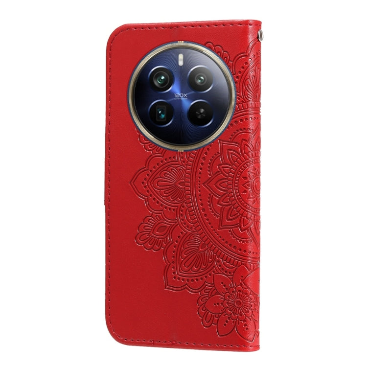 For Realme 13 Pro / 13 Pro+ / P1 Pro Global Seven-petal Flowers Embossing Leather Phone Case