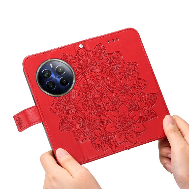 For Realme 13 Pro / 13 Pro+ / P1 Pro Global Seven-petal Flowers Embossing Leather Phone Case