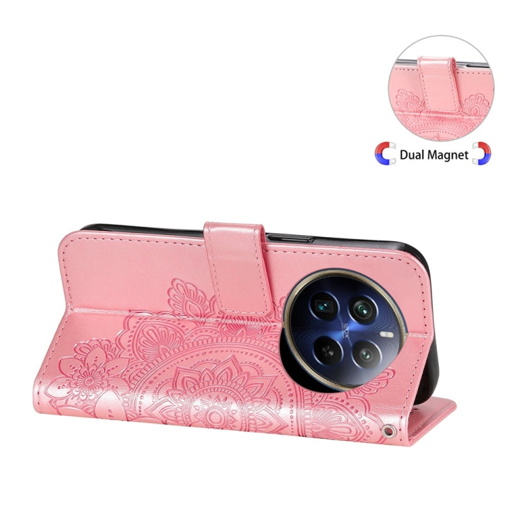 For Realme 13 Pro / 13 Pro+ / P1 Pro Global Seven-petal Flowers Embossing Leather Phone Case