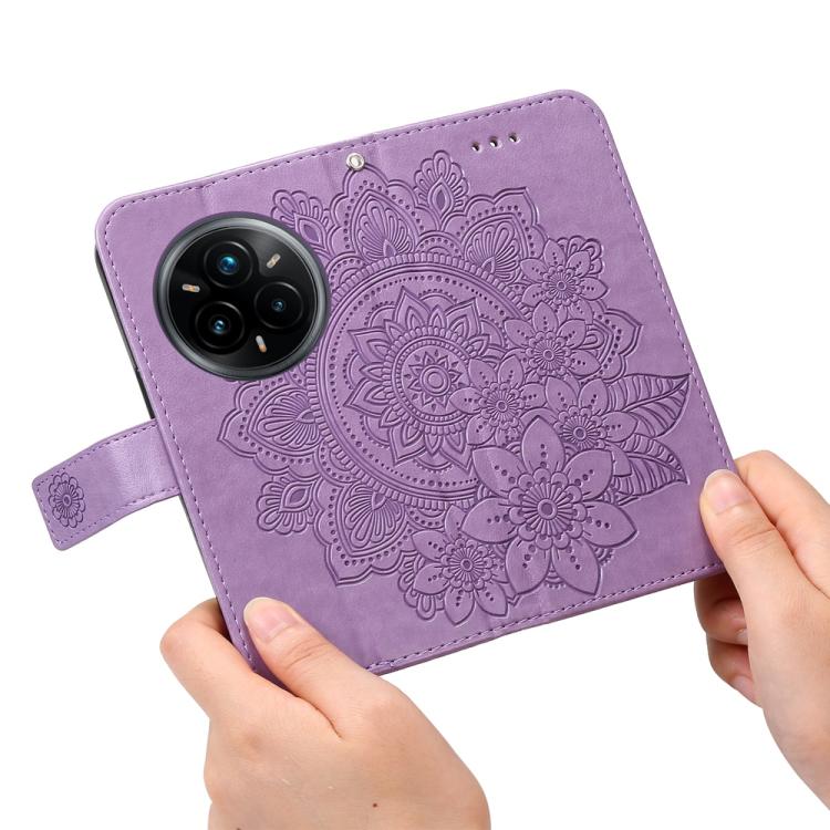 For Realme 14 Pro+ Global Seven-petal Flowers Embossing Leather Phone Case