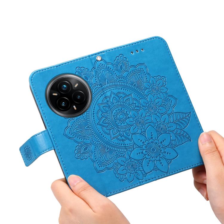 For Realme 14 Pro+ Global Seven-petal Flowers Embossing Leather Phone Case