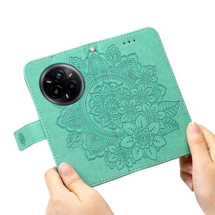 For Realme 14 Pro+ Global Seven-petal Flowers Embossing Leather Phone Case