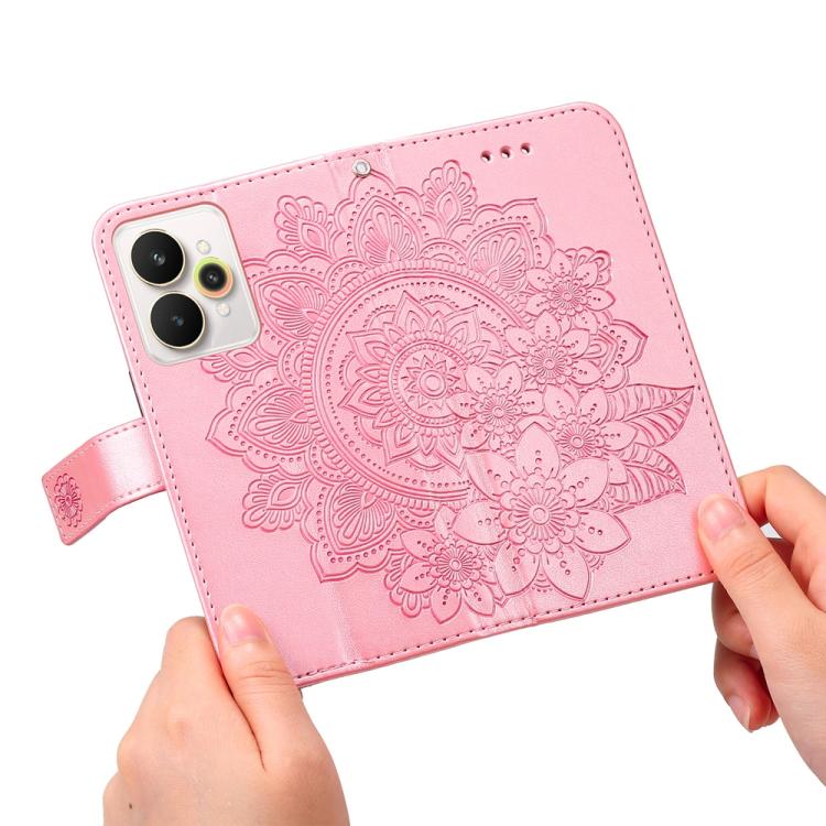 For Realme 15 5G / Realme 15 Pro 5G Seven-petal Flowers Embossing Leather Phone Case