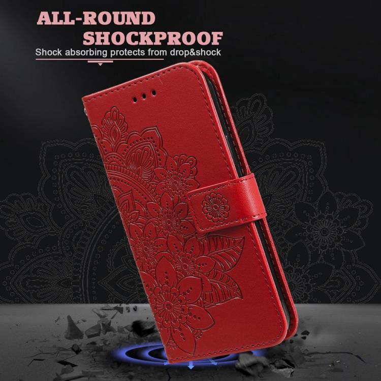 For Realme 15T 5G Seven-petal Flowers Embossing Leather Phone Case