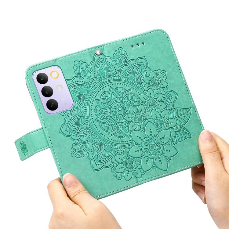 For Realme C85 Pro 4G Seven-petal Flowers Embossing Leather Phone Case