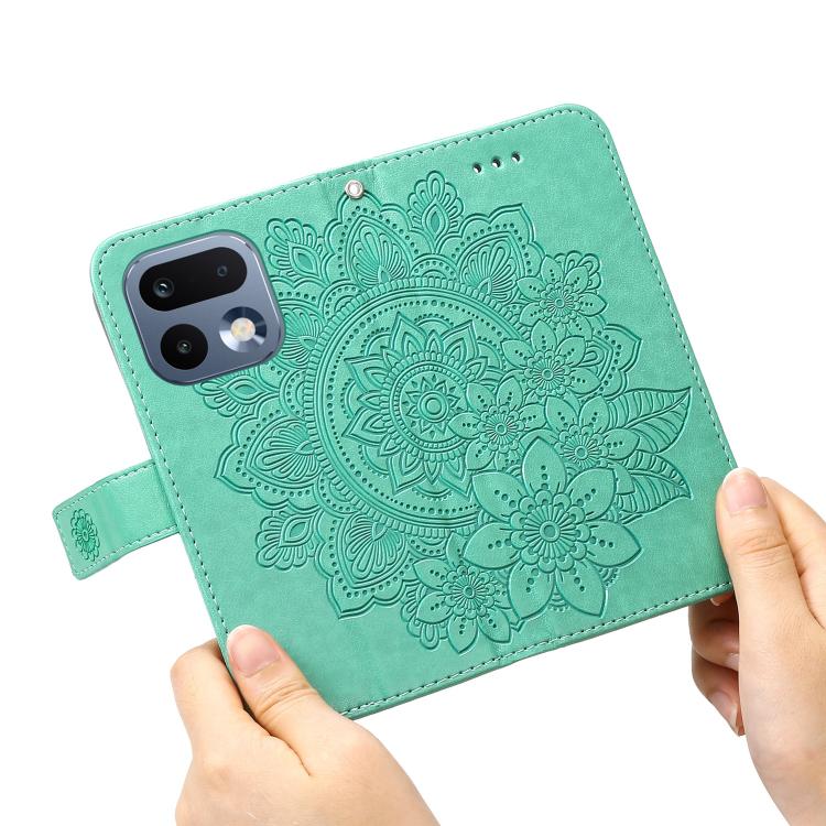 For Realme 16 Pro 5G Seven-petal Flowers Embossing Leather Phone Case