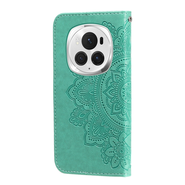 For Honor Magic6 Pro Seven-petal Flowers Embossing Leather Phone Case
