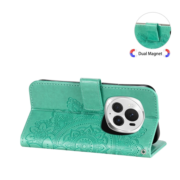 For Honor Magic6 Pro Seven-petal Flowers Embossing Leather Phone Case