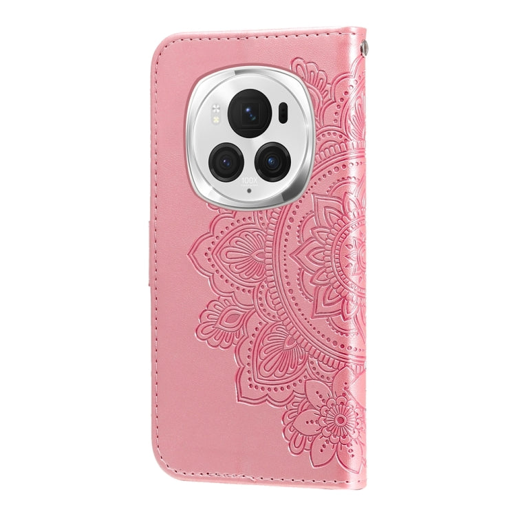 For Honor Magic6 Pro Seven-petal Flowers Embossing Leather Phone Case