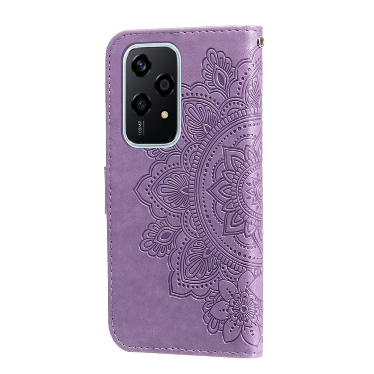 For Honor 200 Lite Global Seven-petal Flowers Embossing Leather Phone Case