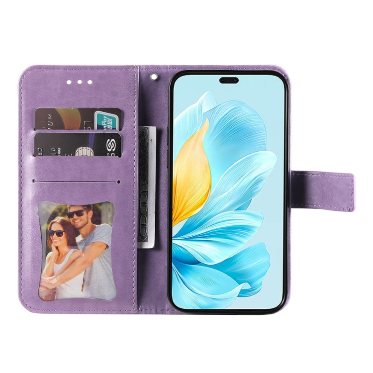 For Honor 200 Lite Global Seven-petal Flowers Embossing Leather Phone Case