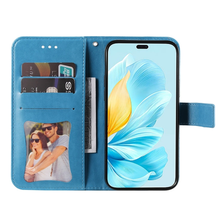 For Honor 200 Lite Global Seven-petal Flowers Embossing Leather Phone Case
