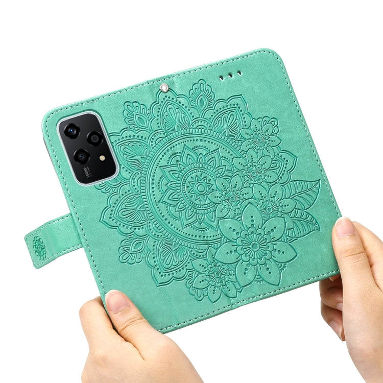For Honor 200 Lite Global Seven-petal Flowers Embossing Leather Phone Case