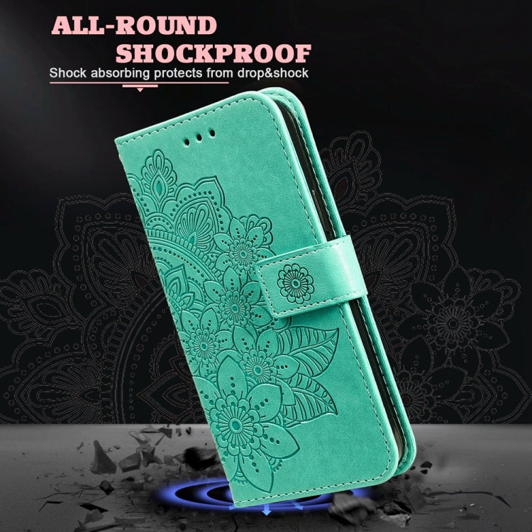 For Honor 200 Lite Global Seven-petal Flowers Embossing Leather Phone Case