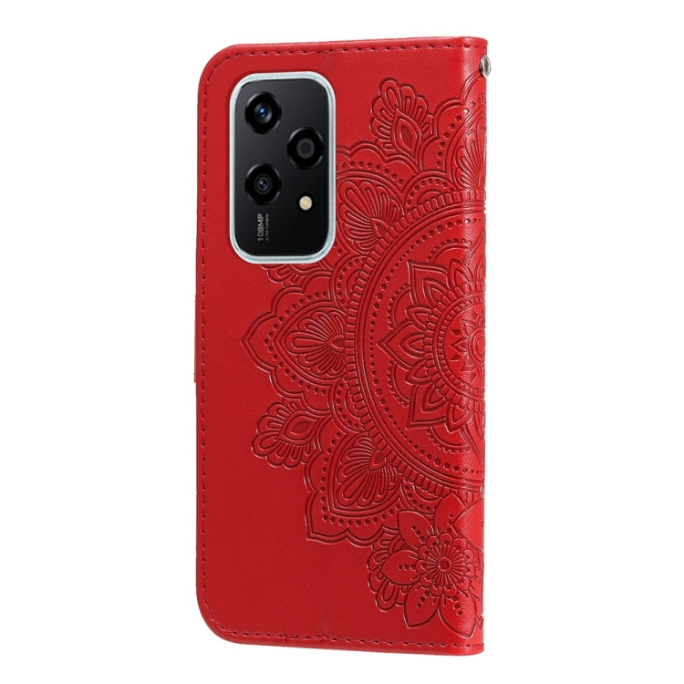 For Honor 200 Lite Global Seven-petal Flowers Embossing Leather Phone Case