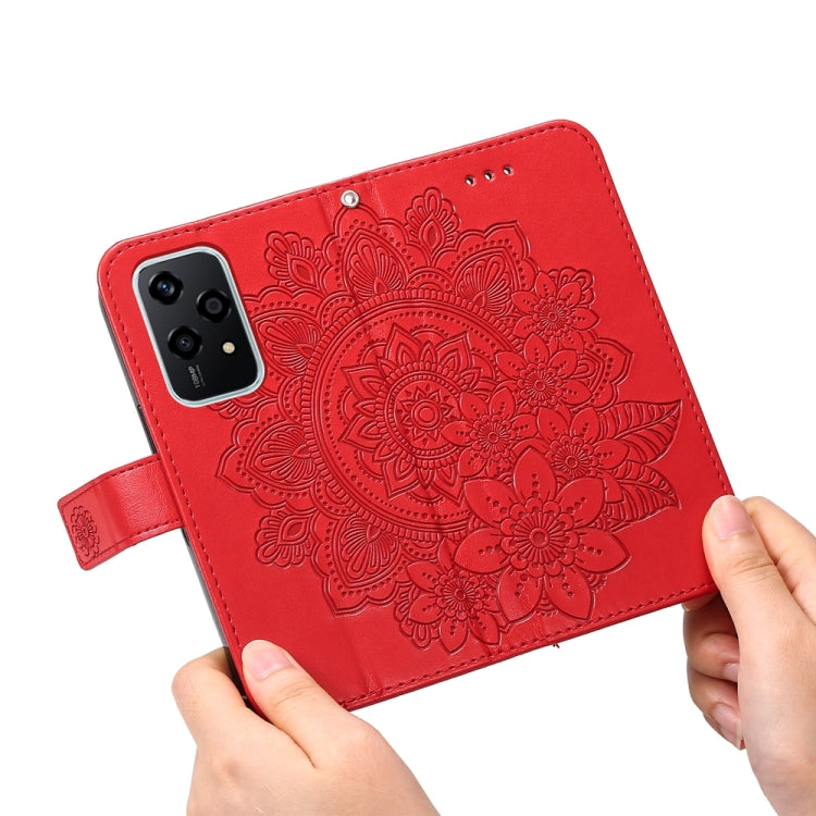 For Honor 200 Lite Global Seven-petal Flowers Embossing Leather Phone Case