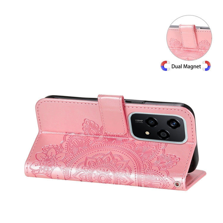For Honor 200 Lite Global Seven-petal Flowers Embossing Leather Phone Case