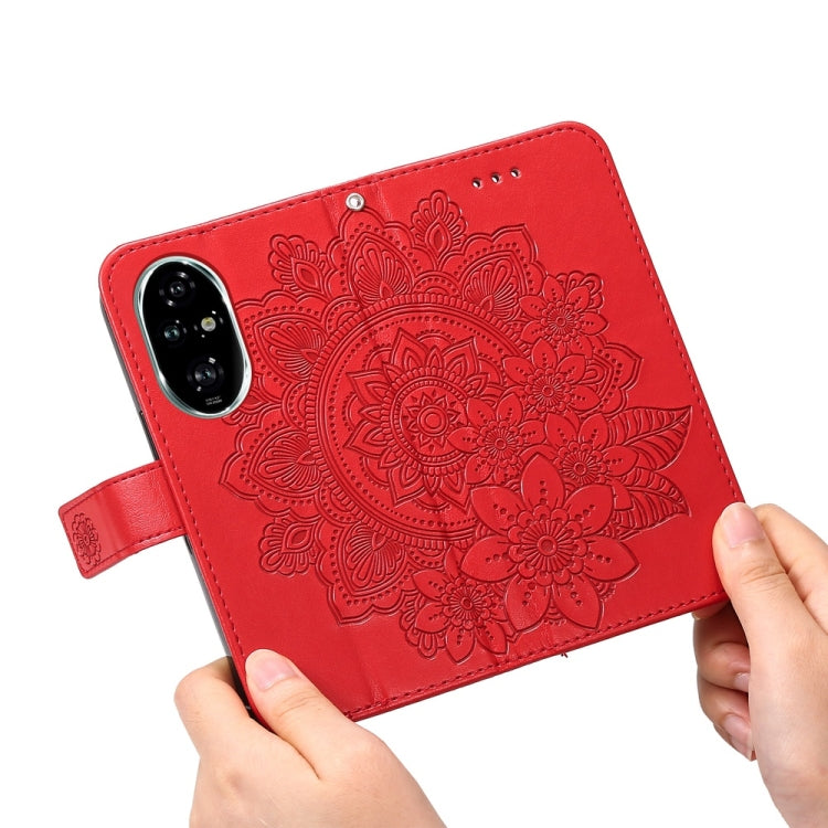For Honor 200 Pro Seven-petal Flowers Embossing Leather Phone Case