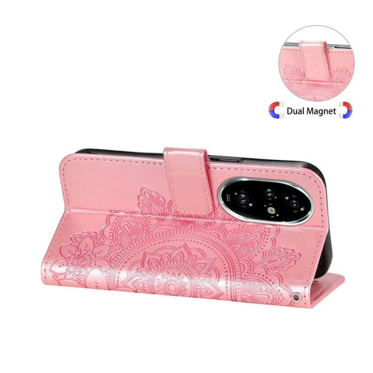 For Honor 200 Pro Seven-petal Flowers Embossing Leather Phone Case
