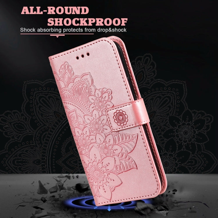 For Honor 200 Pro Seven-petal Flowers Embossing Leather Phone Case