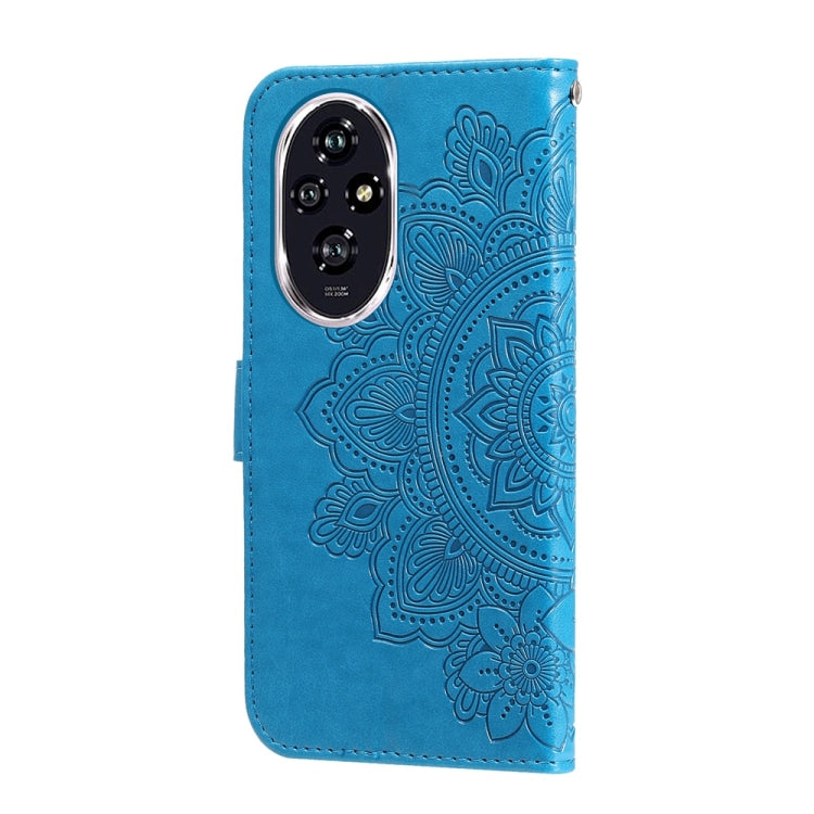 For Honor 200 Seven-petal Flowers Embossing Leather Phone Case