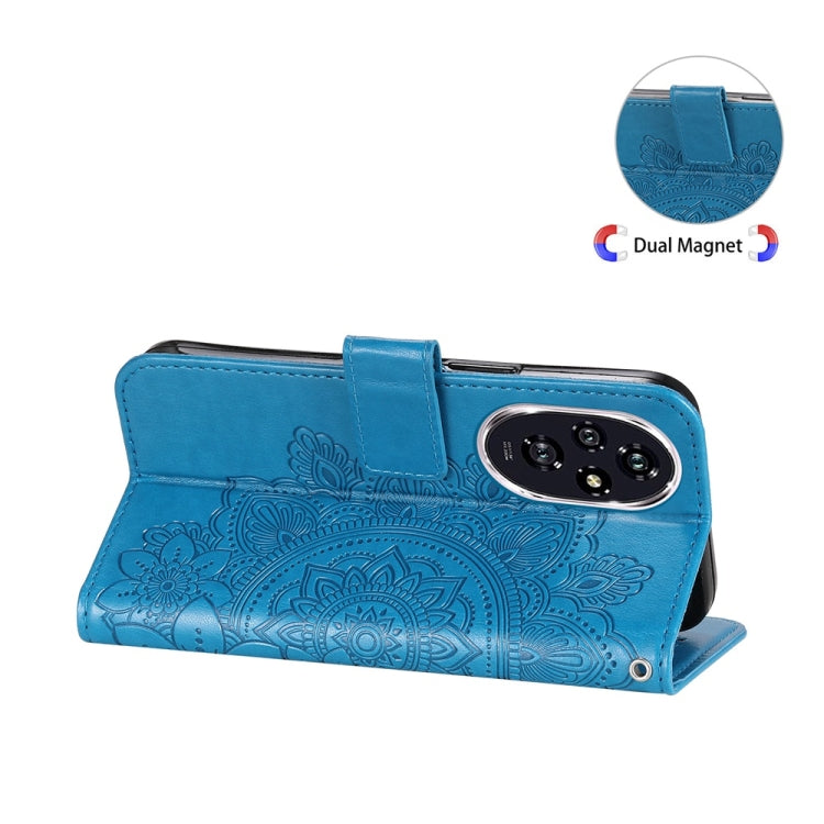 For Honor 200 Seven-petal Flowers Embossing Leather Phone Case