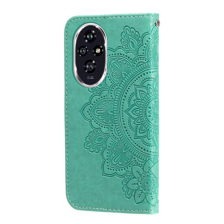 For Honor 200 Seven-petal Flowers Embossing Leather Phone Case