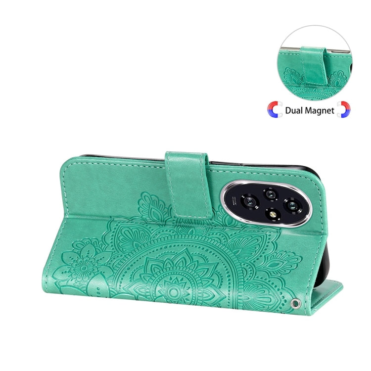 For Honor 200 Seven-petal Flowers Embossing Leather Phone Case