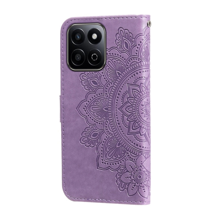 For Honor Play 60 Plus Seven-petal Flowers Embossing Leather Phone Case