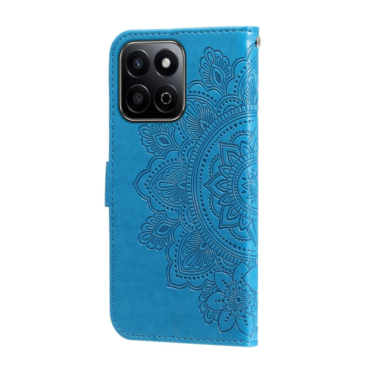 For Honor Play 60 Plus Seven-petal Flowers Embossing Leather Phone Case