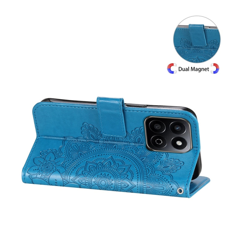 For Honor Play 60 Plus Seven-petal Flowers Embossing Leather Phone Case