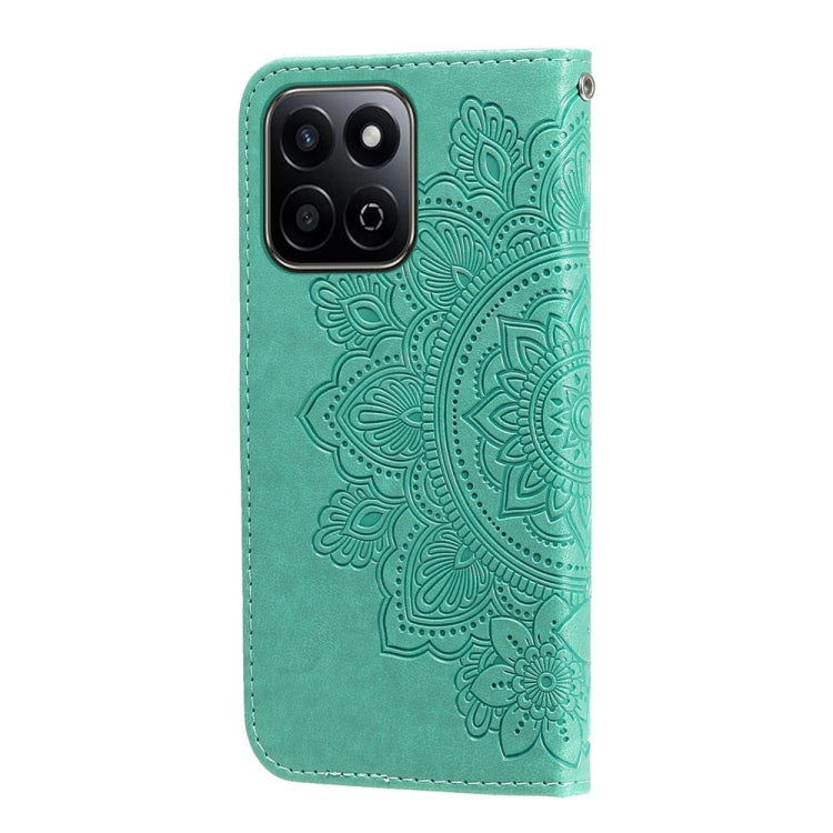 For Honor Play 60 Plus Seven-petal Flowers Embossing Leather Phone Case