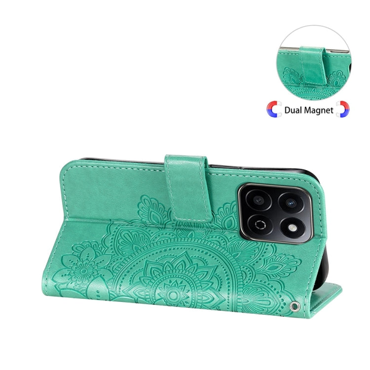 For Honor Play 60 Plus Seven-petal Flowers Embossing Leather Phone Case