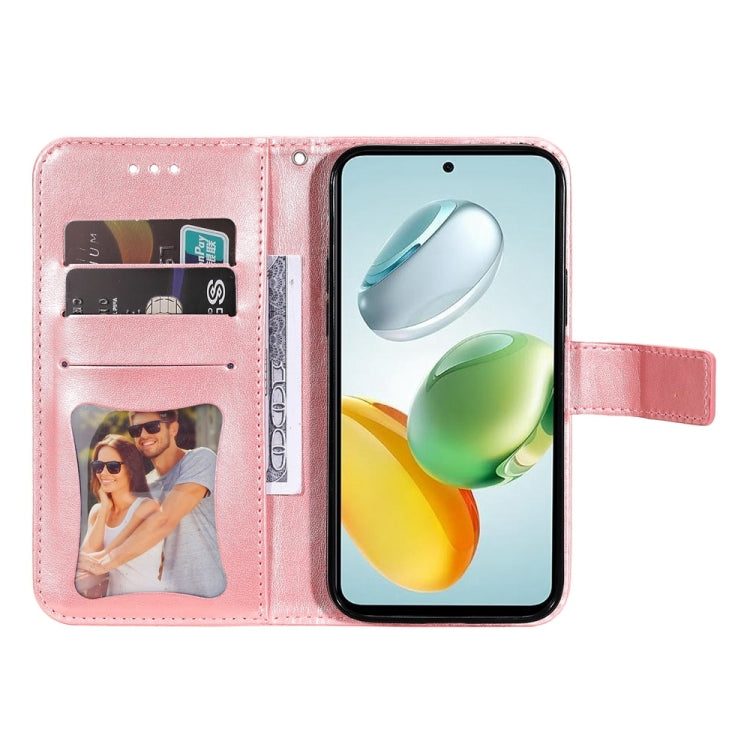For Honor Play 60 Plus Seven-petal Flowers Embossing Leather Phone Case