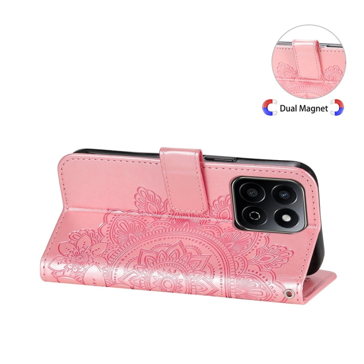 For Honor Play 60 Plus Seven-petal Flowers Embossing Leather Phone Case