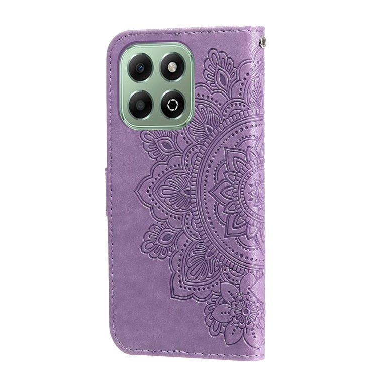 For Honor X6b 4G / X6c 4G / X5b / X5b Plus Seven-petal Flowers Embossing Leather Phone Case