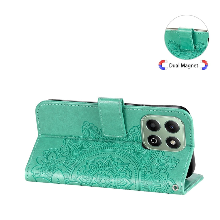 For Honor X6b 4G / X6c 4G / X5b / X5b Plus Seven-petal Flowers Embossing Leather Phone Case